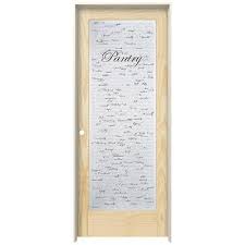 Pantry Frosted Glass Primed Wood