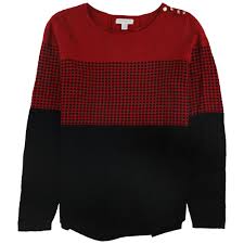 womens pleated back pullover sweater