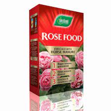 rose food enriched horse manure blue