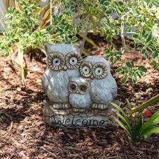 Tall Outdoor Solar Powered Owl Welcome