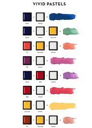 Color Mixing Chart Acrylic Lip Palette