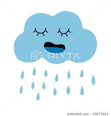 cute cloud rainy weather meteorology