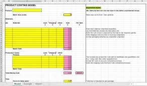 Pricing Your Product Product Costing Excel Template