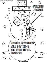 snowman praise coloring page