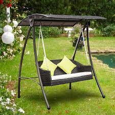 Seater Garden Rattan Swing Chair