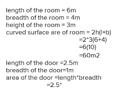 Height Of A Room Are 6m 4m 3m