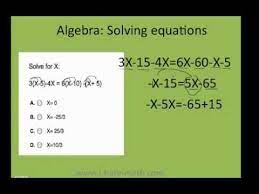 Solve Equations Pert Test Answers