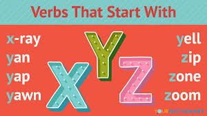 verbs that start with x y and z