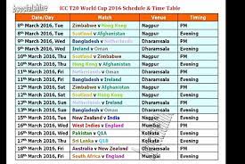 The tournament will feature 10 teams playing 23 matches to decide the winner. T20 World Cup 2016 Schedule Time Table Video Dailymotion