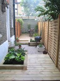 creative ideas for a long narrow garden
