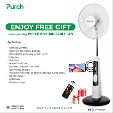 purch 18 rechargeable stand fan with