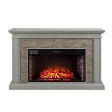 Electric Fireplace Stacked Stone