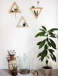 Diy Wooden Triangle Shelves The