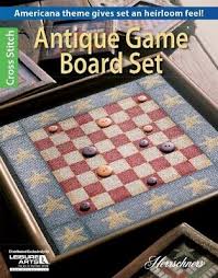 cross stitch pattern book antique game
