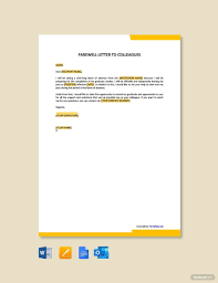 free farewell letter template