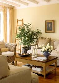 pale yellow paint modern living room