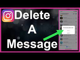 how to delete messages on insram