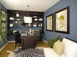 blue brown home office color schemes