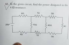 Power Dissipated In 6ohm Resistance