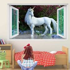 Unicorn Enchanted Forest Fairy 3d Wall