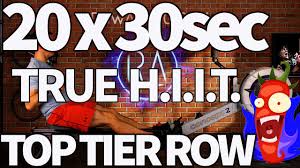 rowing machine hiit workout 20x30sec