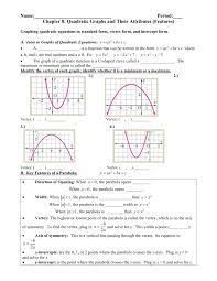 quadratic graphs and their properties