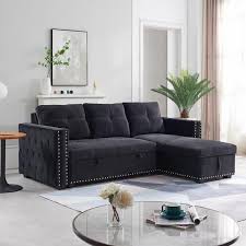 Velvet L Shaped Modern Sectional Sofa