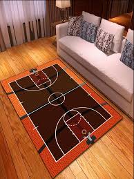 1pc basketball court pattern rug