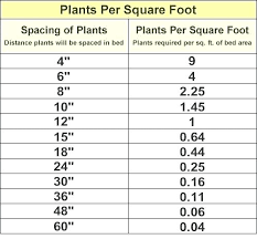 66 Prototypical Square Foot Planting Chart