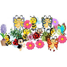 Cele mai frumoase planse de colorat pentru copii. Decor Zana PrimÄƒvara Cu Insecte È™i Flori Dcp19
