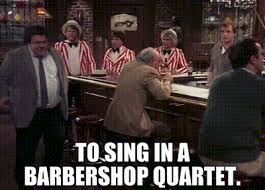 yarn to sing in a barber quartet
