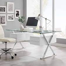 Glass Top Glass Office Desk