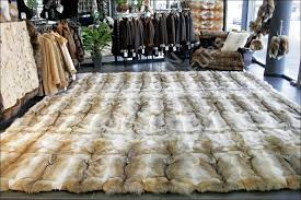 genuine coyote fur carpet in 4x4m