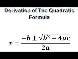 2 Deriving The Quadratic Formula