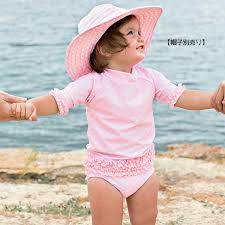 Child Ultraviolet Rays Prevention Swimming Import Stretch Two Pieces Upf50 Rufflebutts Of The Raffle Butts Swimsuit Baby Frill Rush Guard Long