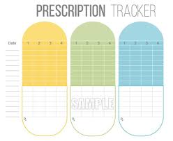 Prescription Tracker Printable Medical Printable Etsy