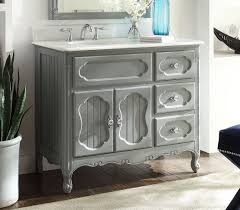 Made from solid and engineered wood, it's finished in a neutral hue with paneled detailing. 42 Inch Bathroom Vanity Victorian Vintage Style Gray Color 42 Wx21 Dx35 H Cgd1509ck42