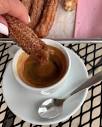 Yes- You can dip your churros in coffee and it's absolutely delish ...