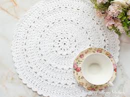 lacy round crochet placemat pattern