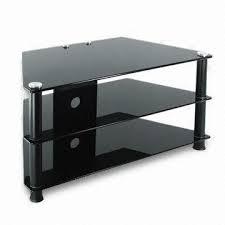 tv stand table 3 shelf 8 6 6mm black