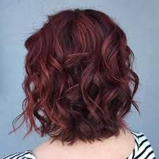 Brownish red hair with blonde highlights. 50 Shades Of Burgundy Hair Color Dark Maroon Red Wine Red Violet
