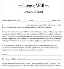 A will outlines how you would like your assets distributed after your death and names a guardian for any minor children. Free 8 Sample Living Wills In Pdf