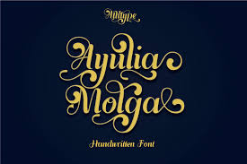 free script font ayulia molga