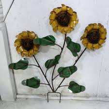 Recycled Metal Sunflower Stake Garden