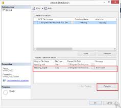 how to re database from mdf file