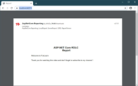 how to create rdlc report in asp net core