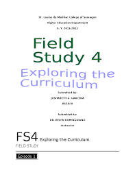 Doc Fs4 Exploring The Curriculum Field Study Look Deeper