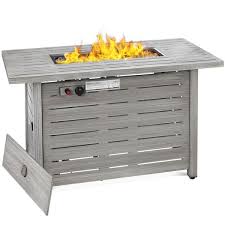 Rectangular Steel Fire Pit Table