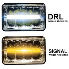 4x6 led reflector w drl headlights