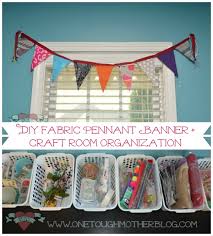 diy fabric pennant banner craft room